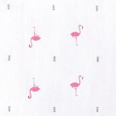 Masilo Organic Muslin Bandana Bib - Hello Flamingo