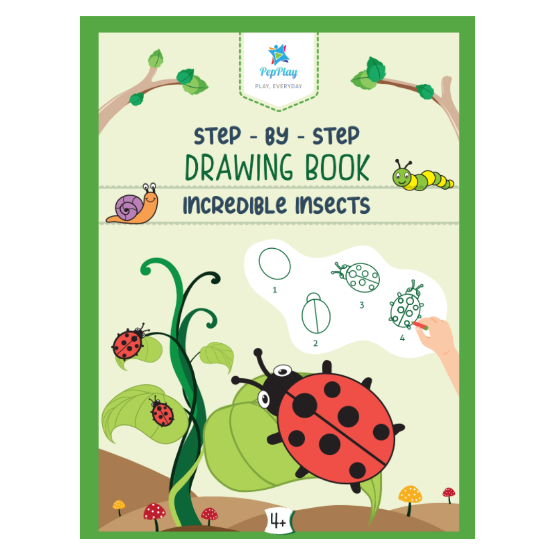 Pepplay Step By Step Drawing Book- Incredible Insects
