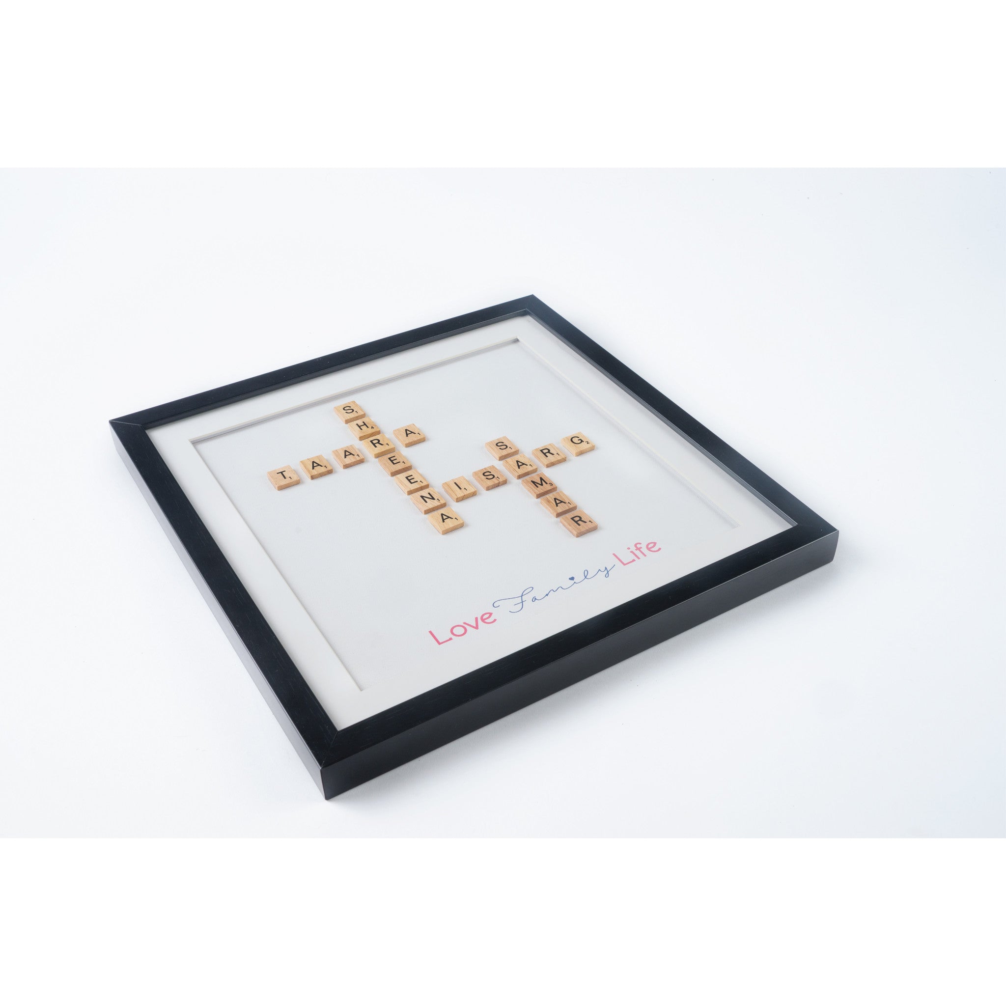 Intertwined Family Scrabble Frame
