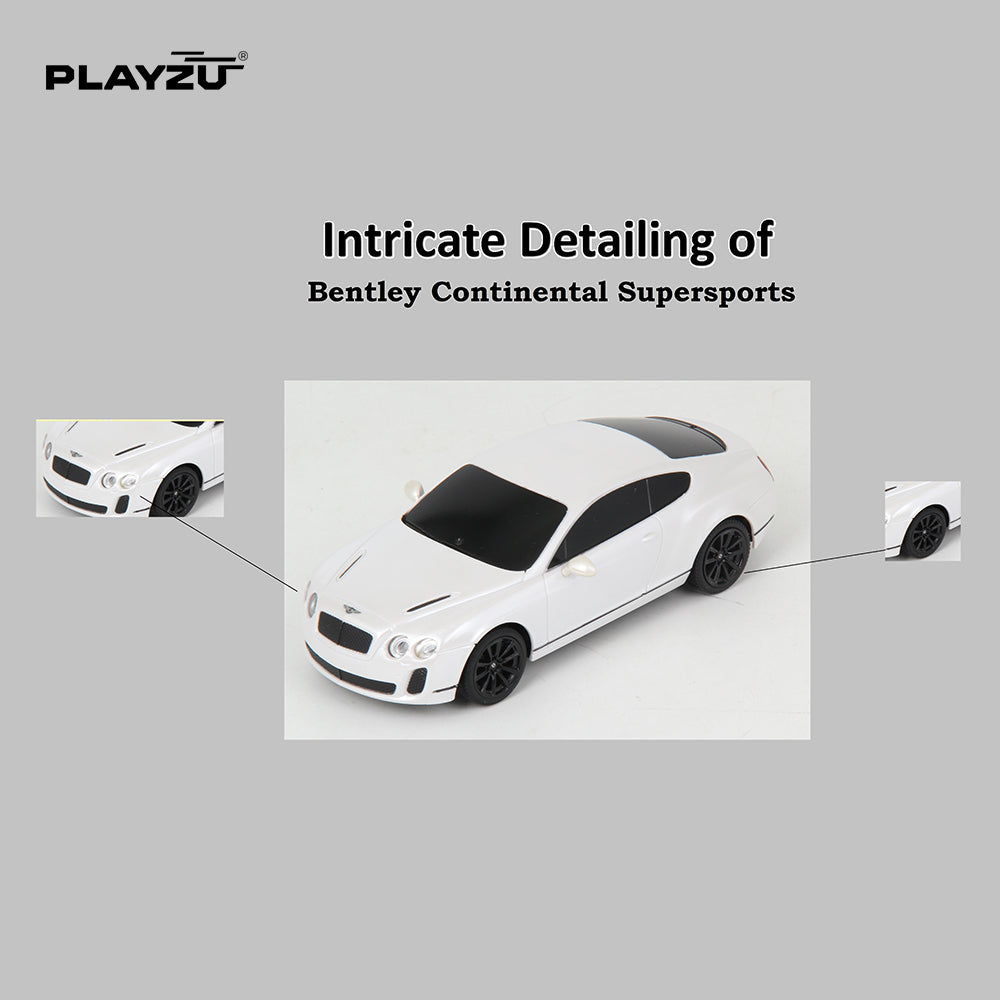 Playzu Bentley GT Supersport (White) R/C 1:24 R/C Car  White 6+ Years