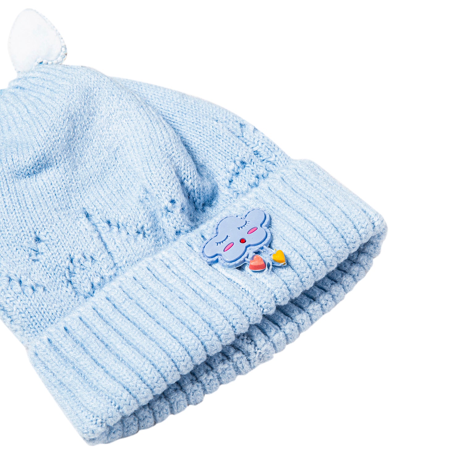 Baby Moo Knit Woollen Cap Winter Beanie Cloud Blue