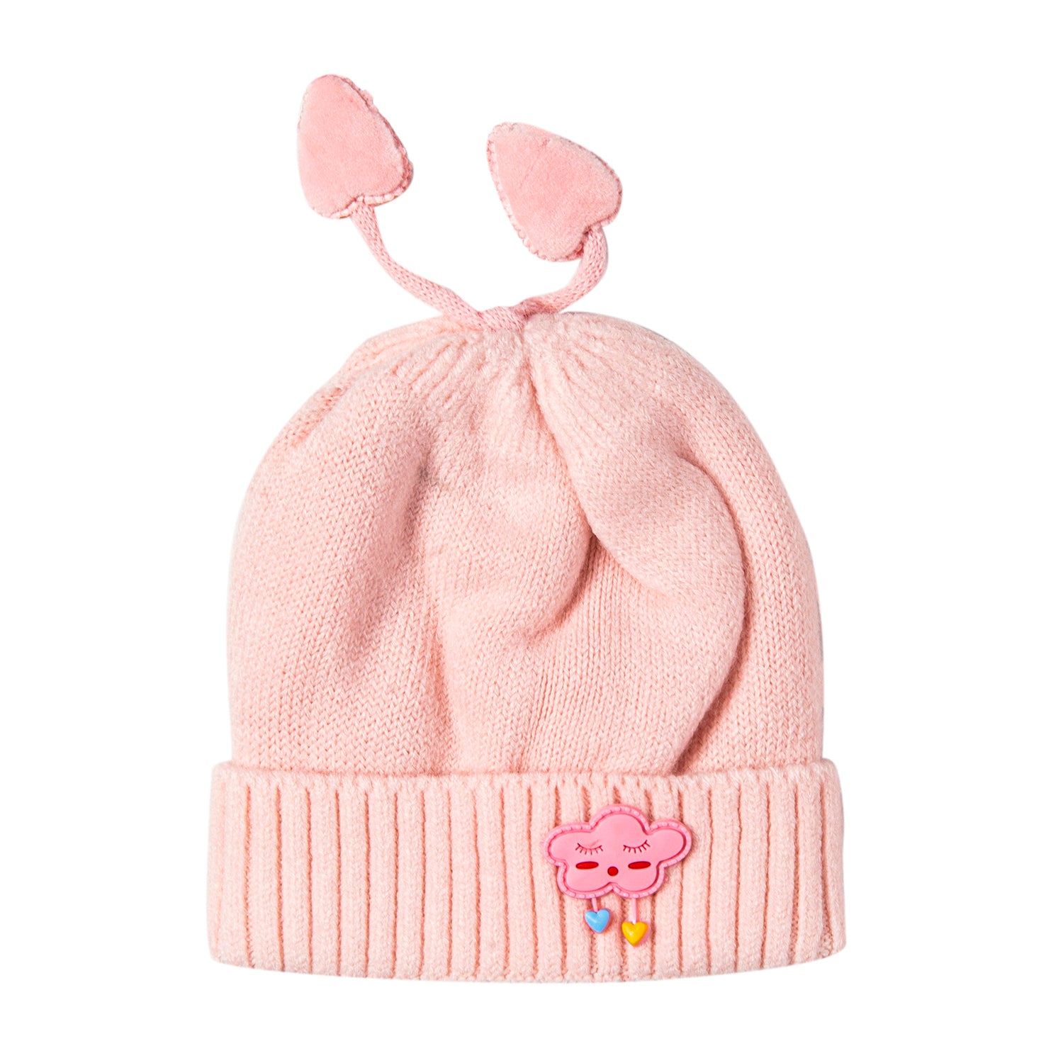 Baby Moo Knit Woollen Cap Winter Beanie Cloud Pink