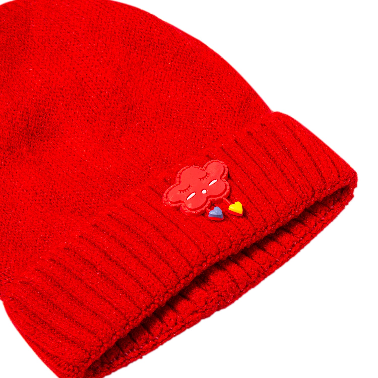 Baby Moo Knit Woollen Cap Winter Beanie Cloud Red