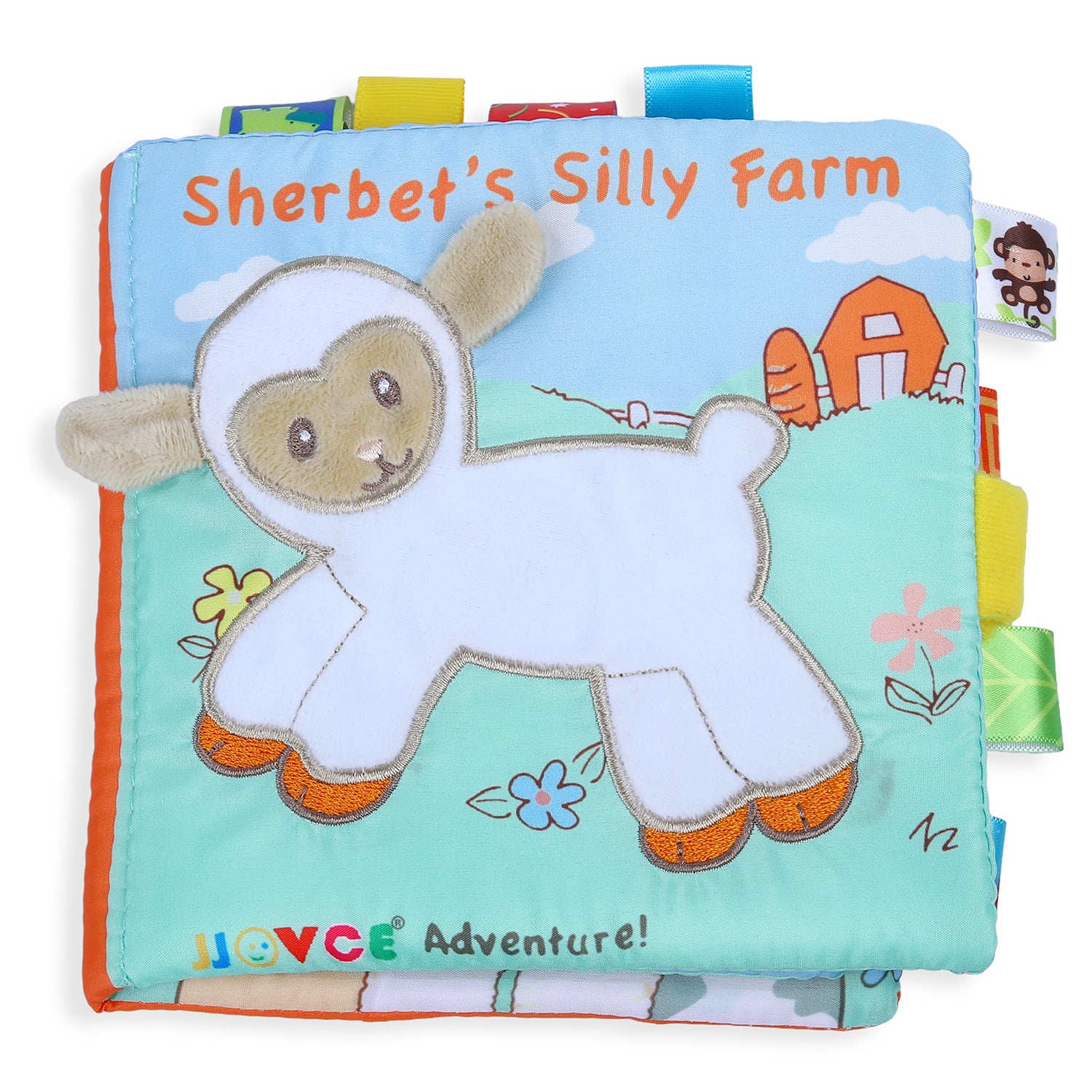 Baby Moo Sherbet’s Silly Farm Educational Learning 3D Cloth Book With Rustle Paper - Multicolour
