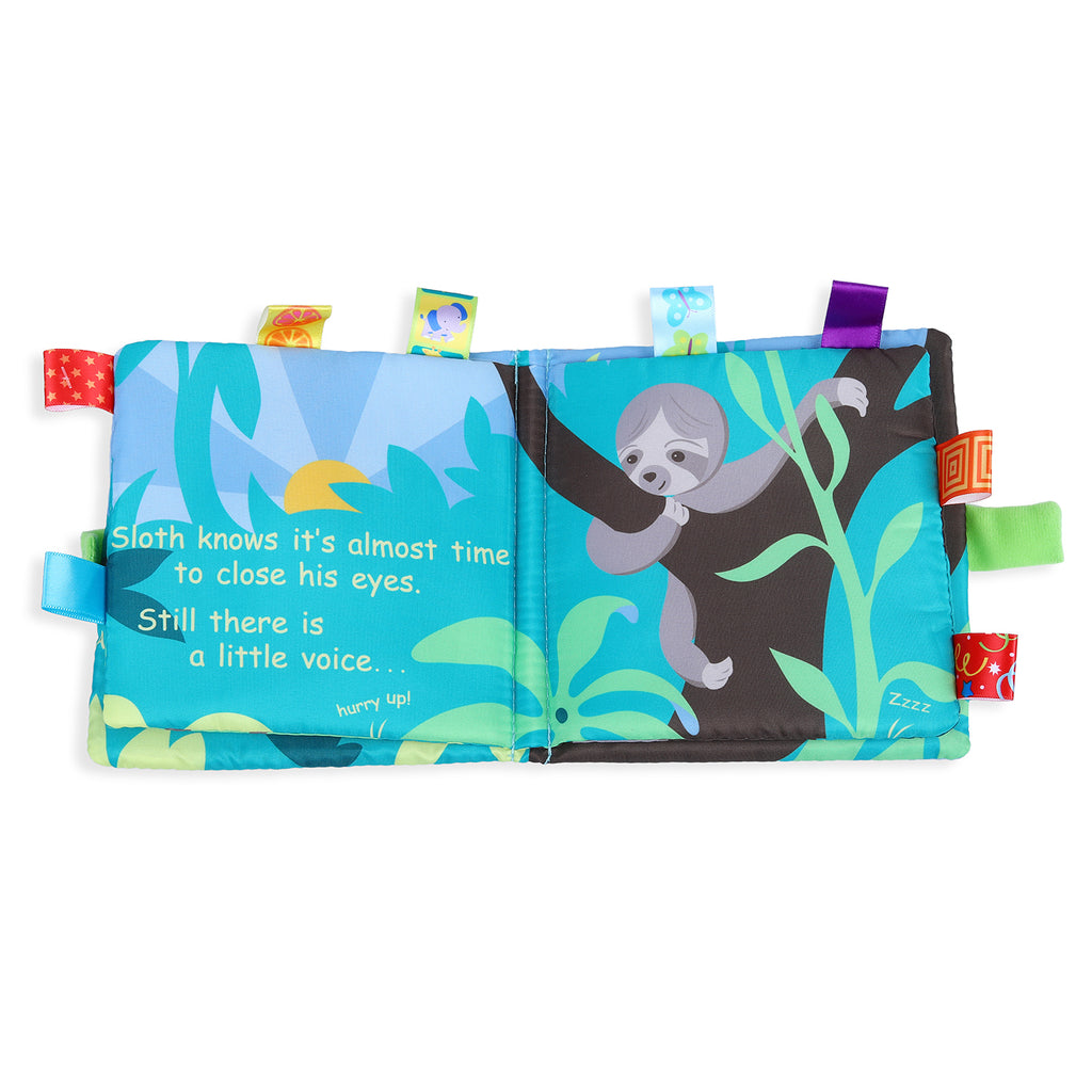Baby Moo Sloth, Hurry Up! Educational Learning 3D Cloth Book With Rustle Paper - Multicolour