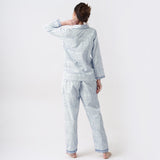 Jade Blockprint Pajama Set for Women (Indigo)
