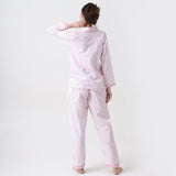 Jade Blockprint Pajama Set for Women (Pink)