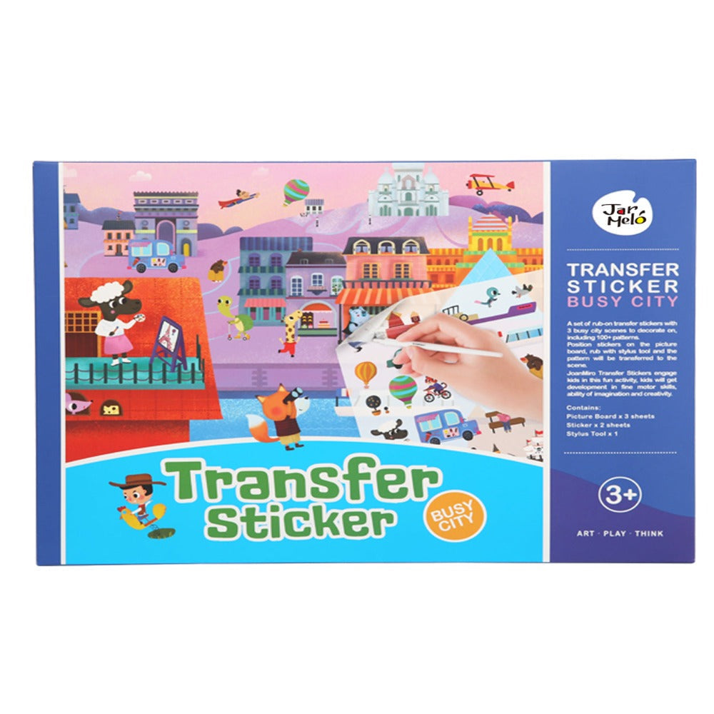 Jar Melo Transfer Sticker Scenes Pads -Busy City-Arts & Crafts-Jarmelo-Toycra
