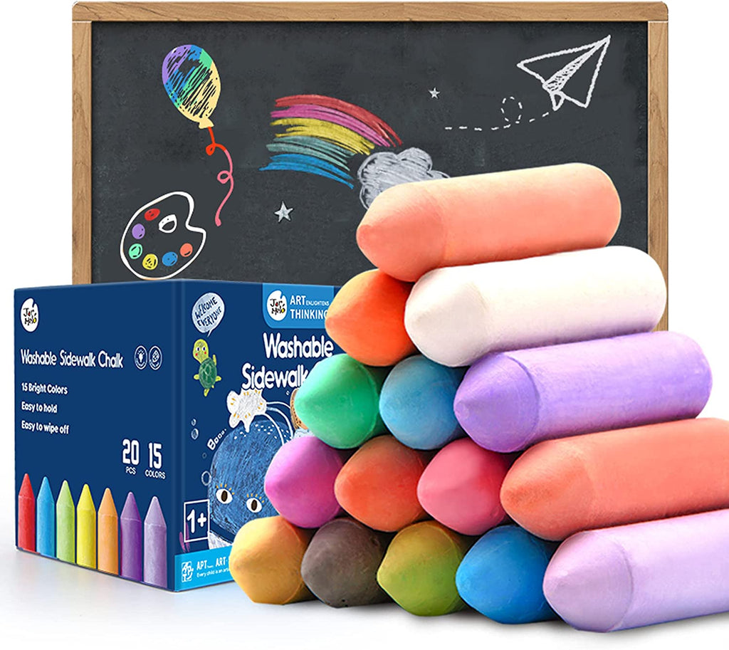 JarMelo Washable Chalks Set of 15 Colors-Arts & Crafts-Jarmelo-Toycra