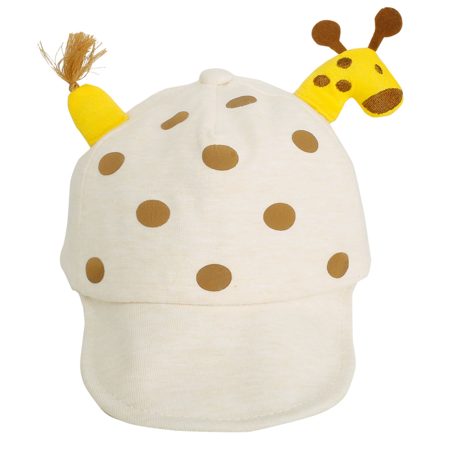 Baby Moo 3D Giraffe Off White Cap