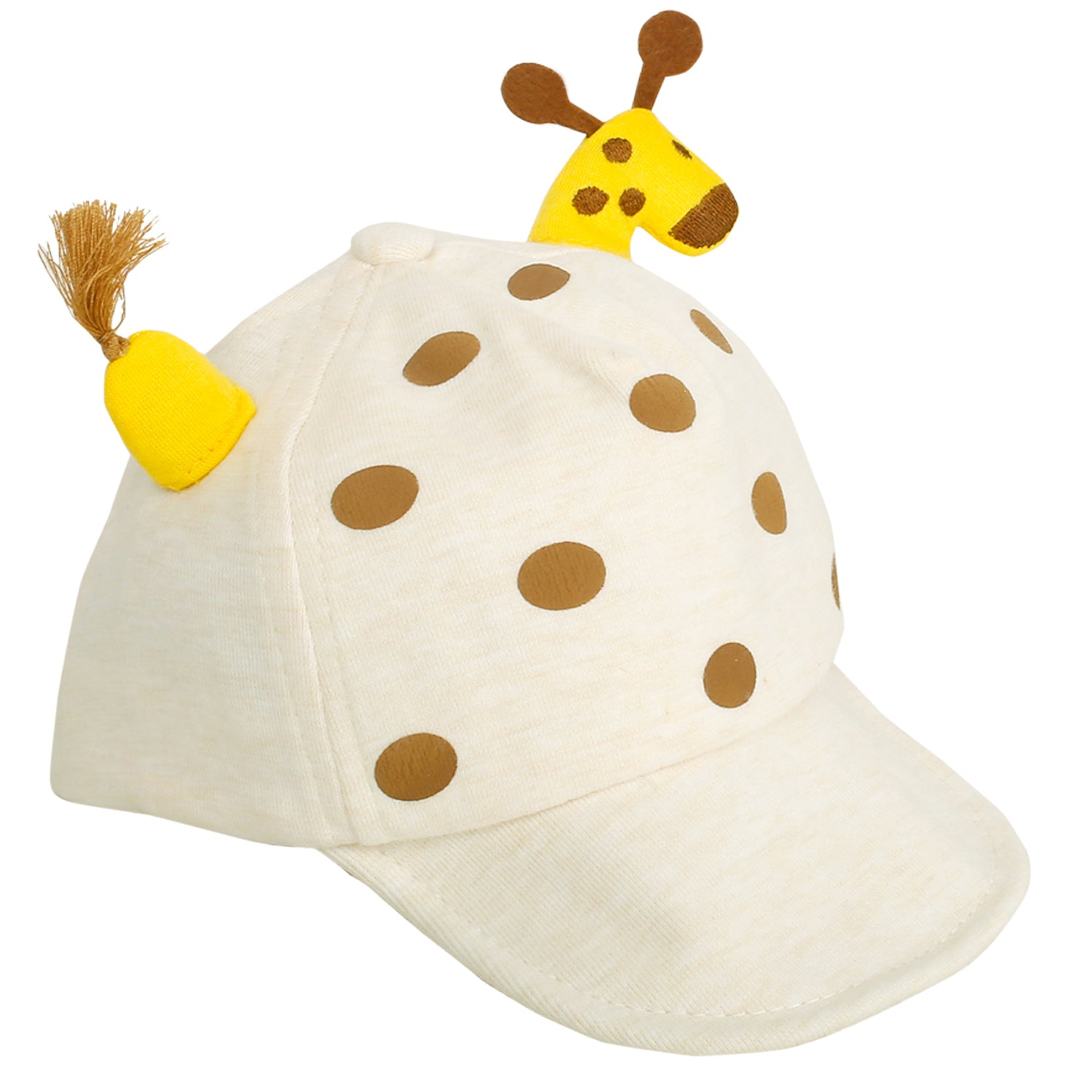 Baby Moo 3D Giraffe Off White Cap