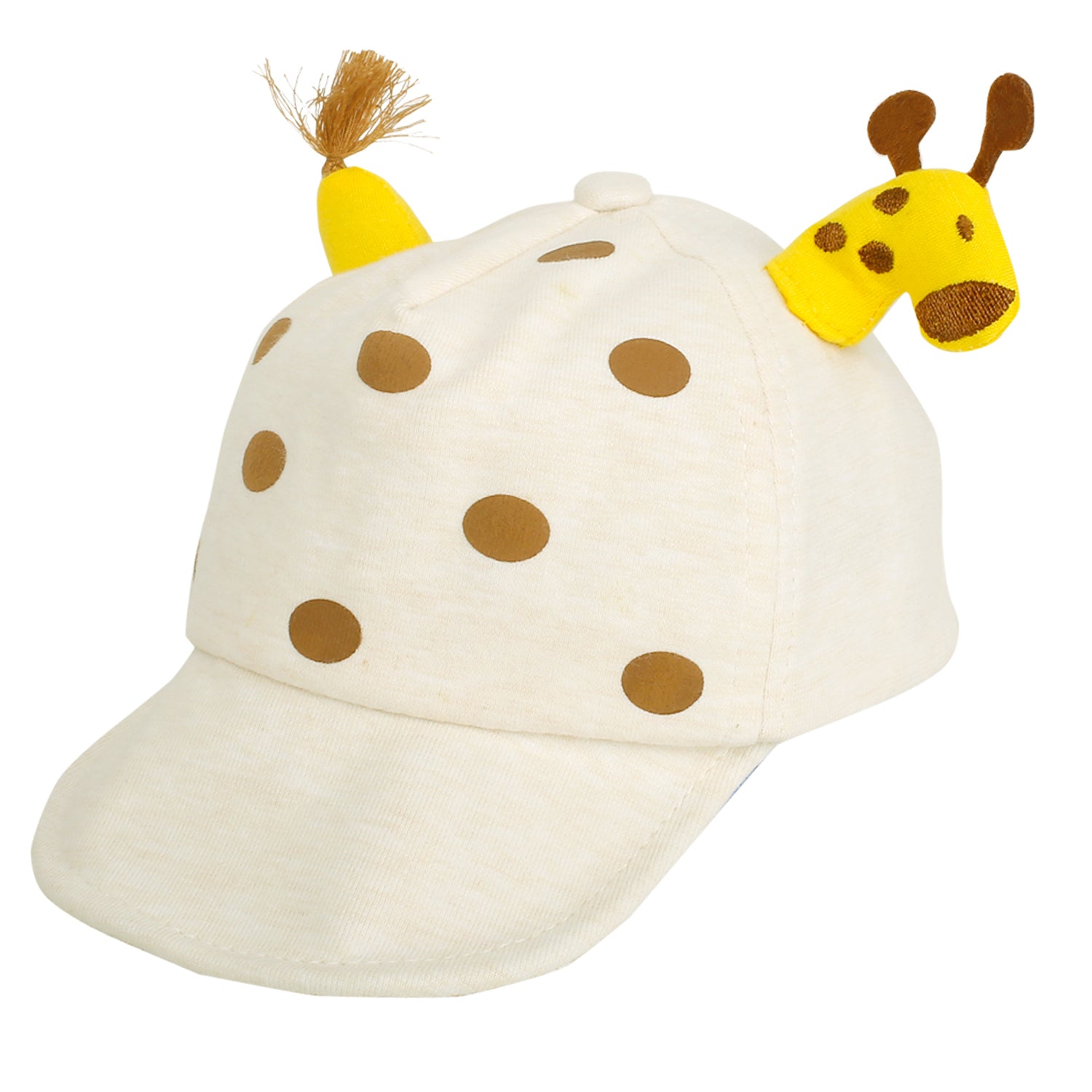 Baby Moo 3D Giraffe Off White Cap