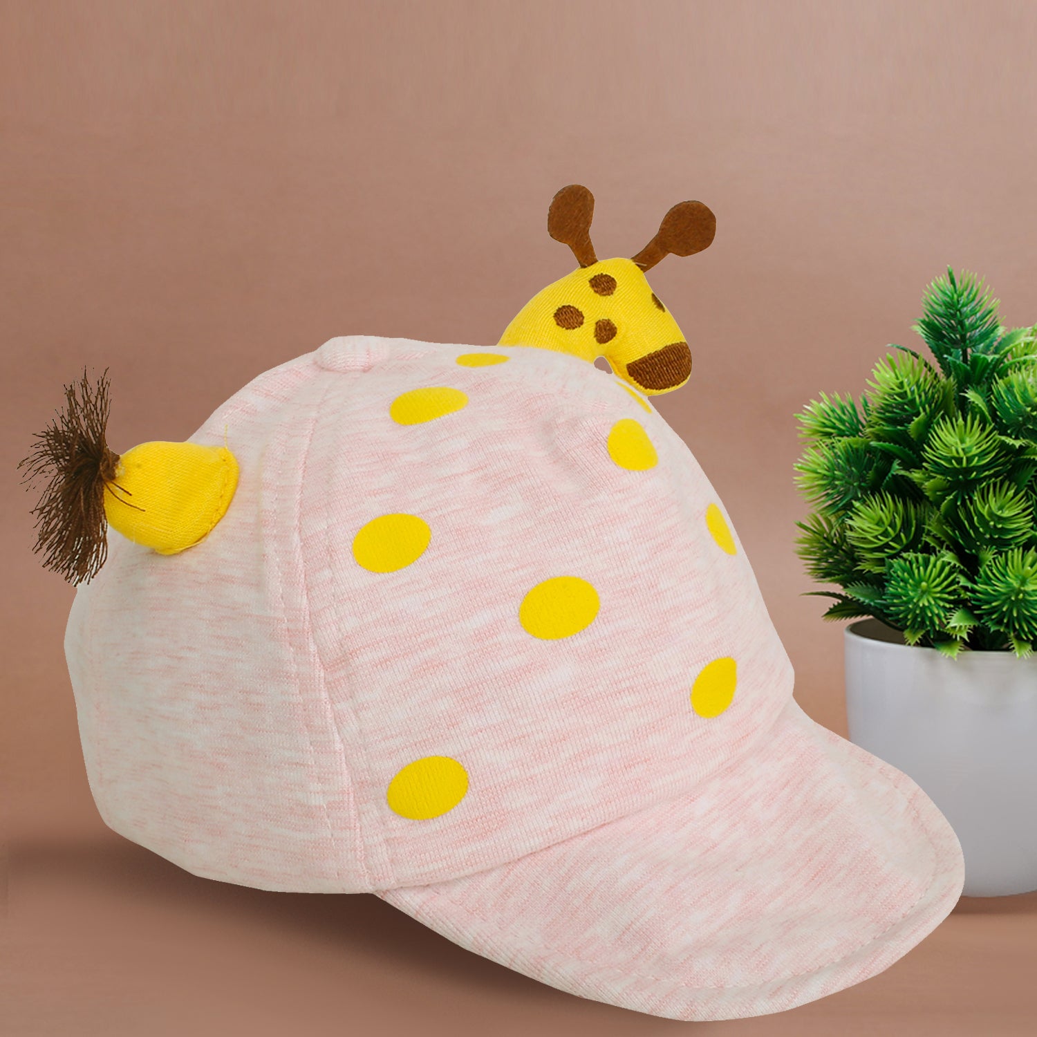 Baby Moo 3D Giraffe Pink Cap