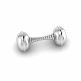 Silver Plated Twisted Dumbell Rattle