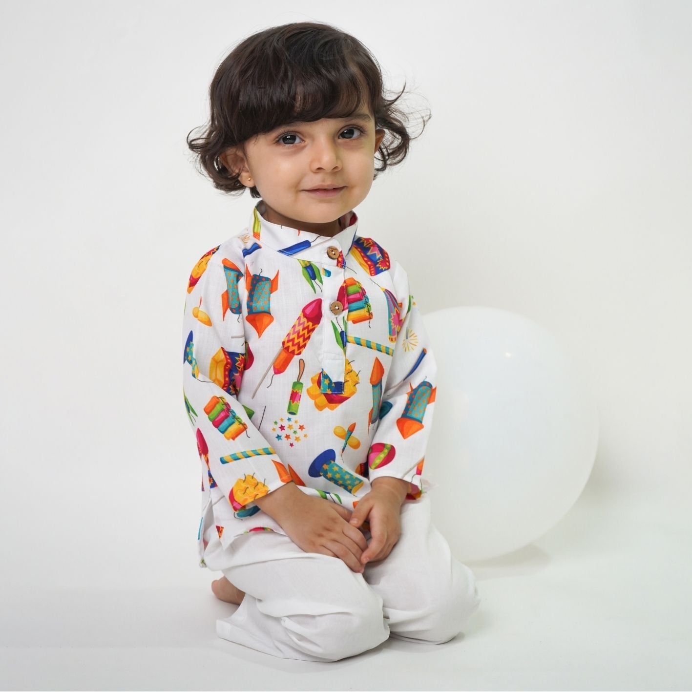 Firecracker Print Kurta Pajama