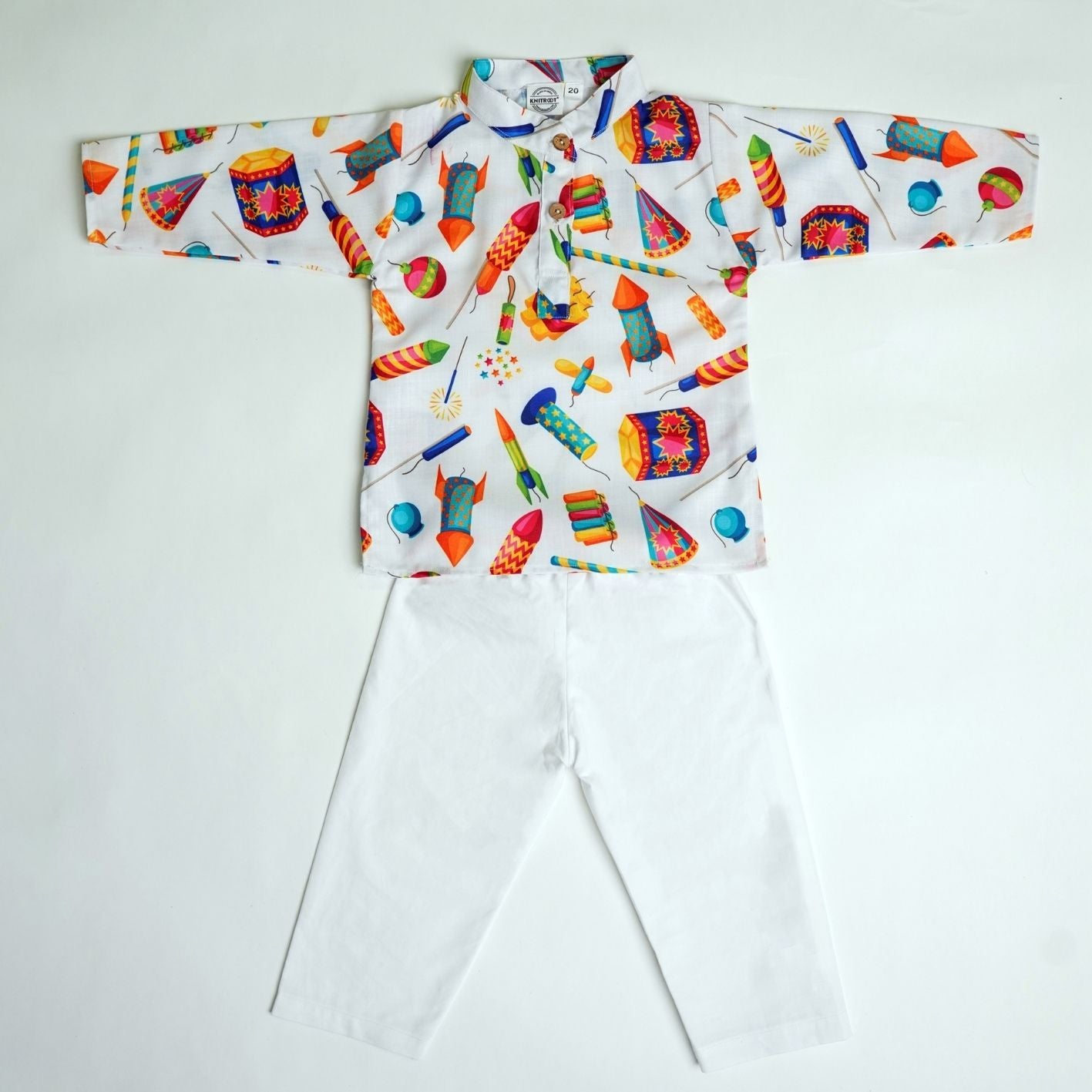 Firecracker Print Kurta Pajama