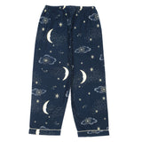 Shopbloom Stars and Moon Print Cotton Flannel Long Sleeve Kid's Night Suit