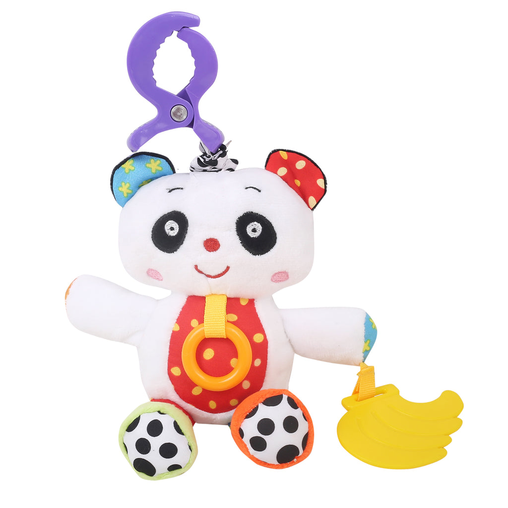Smiley Panda White Hanging Pulling Toy With Teether