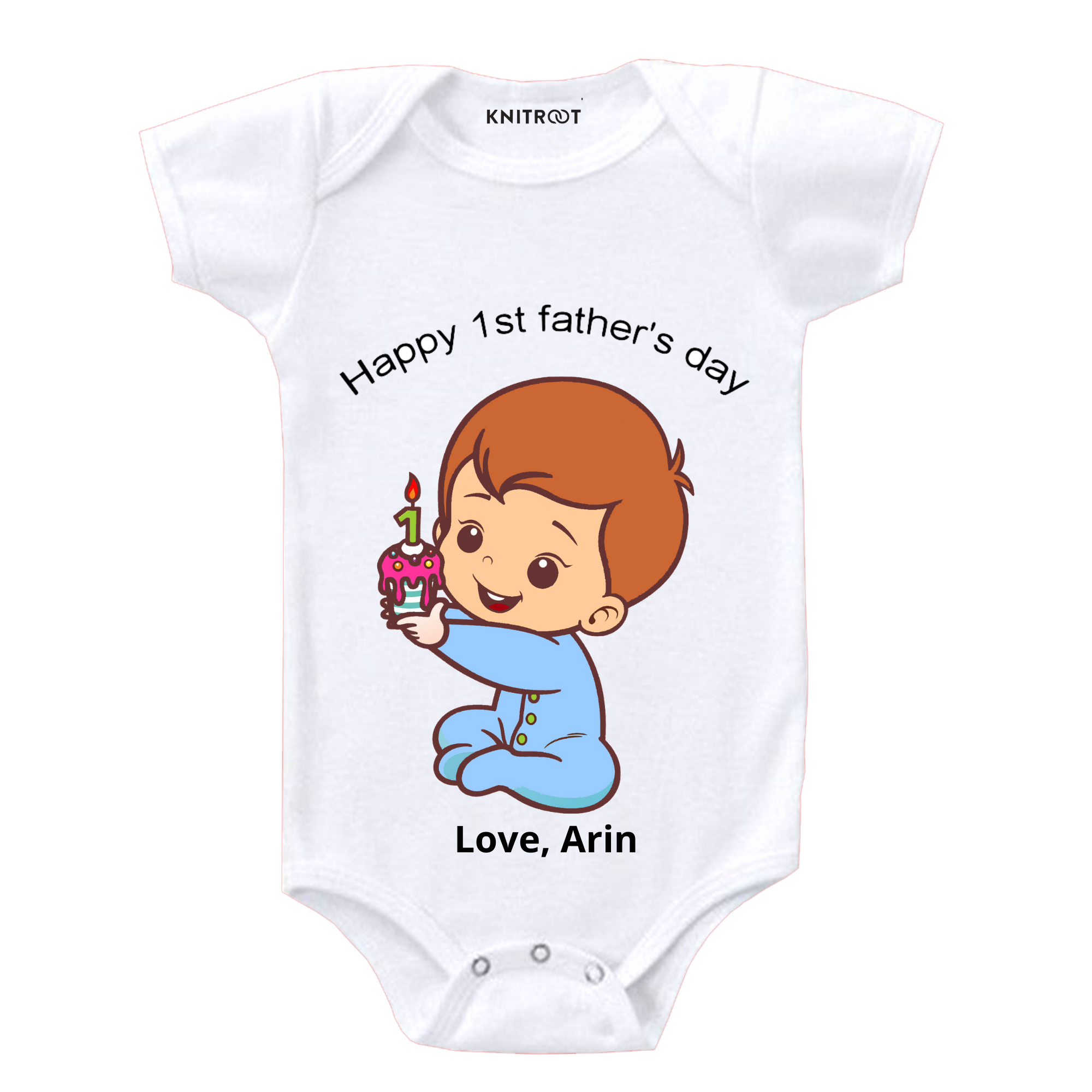 Happy 1st Father's Day Onesie