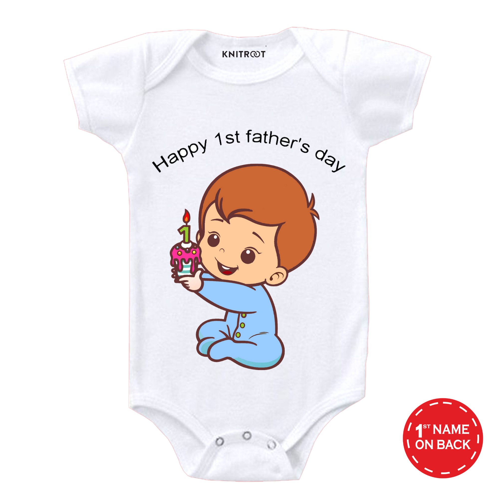 Happy 1st Fathers Day Onesie 2