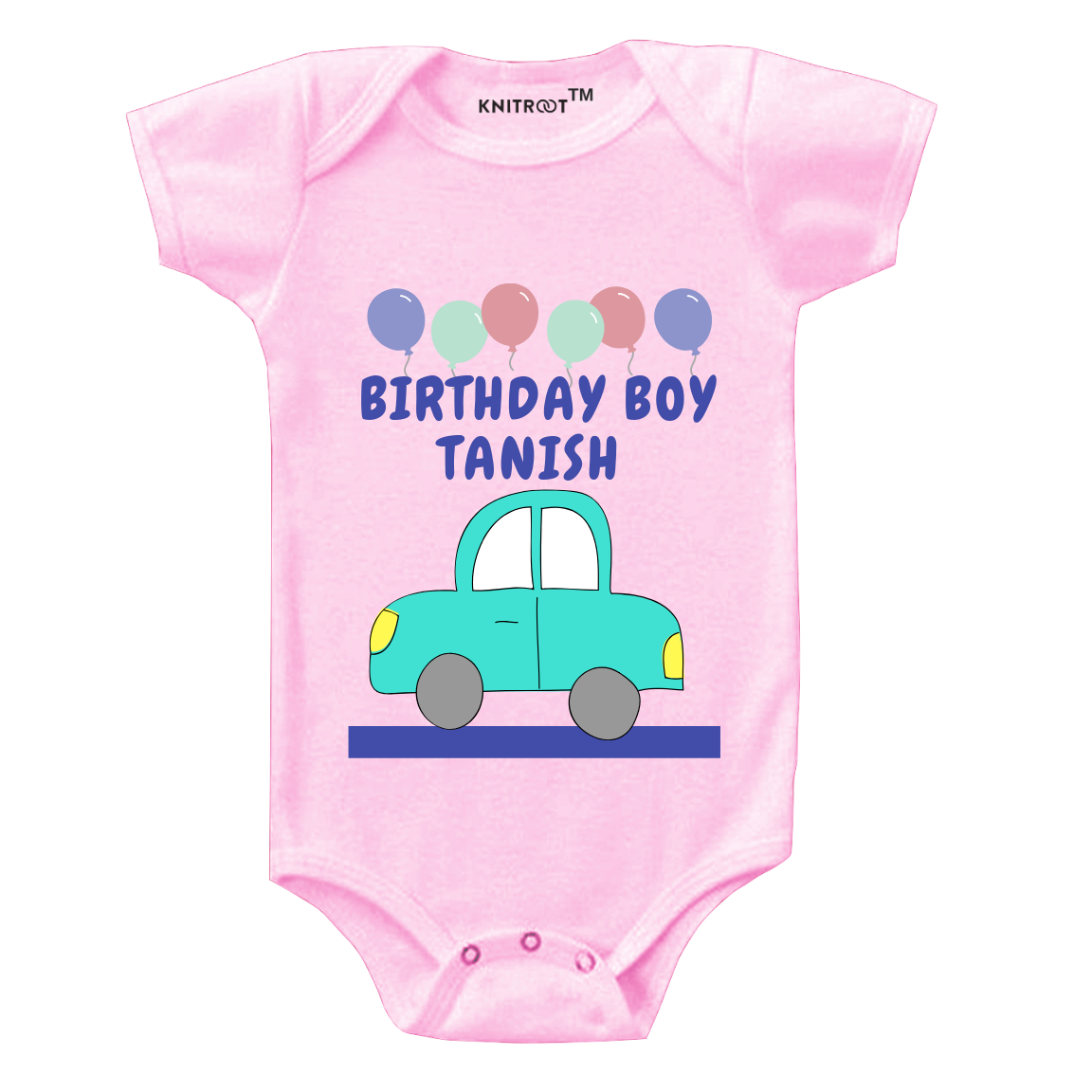 Car Baby Half Birthday Onesie