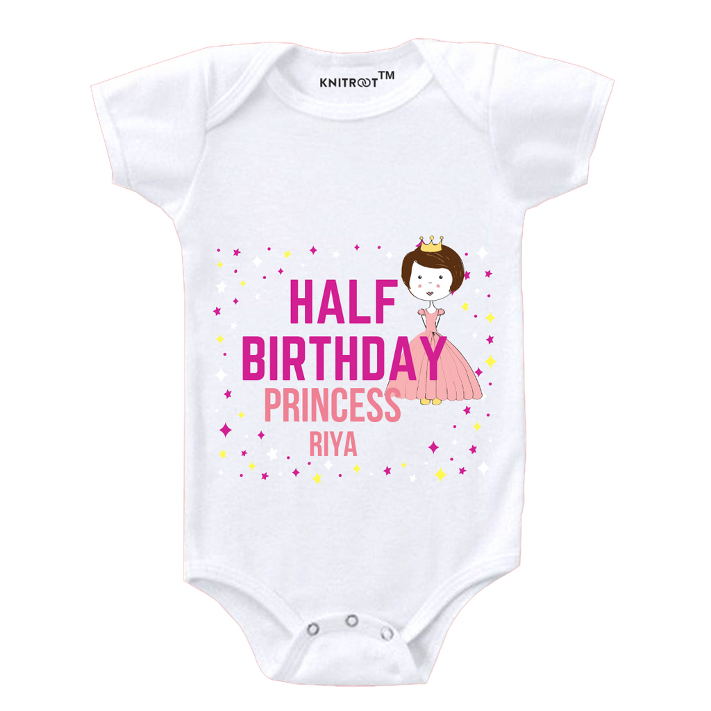 Half hotsell birthday onesie