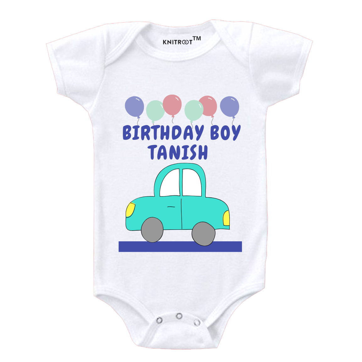 Car Baby Half Birthday Onesie