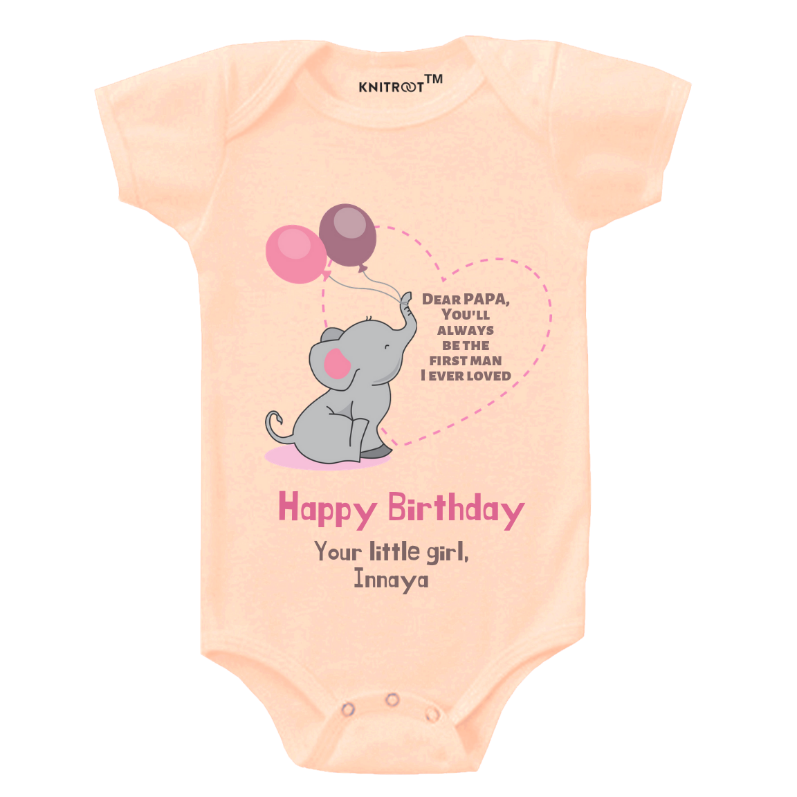 Baby Elephant Birthday Onesie