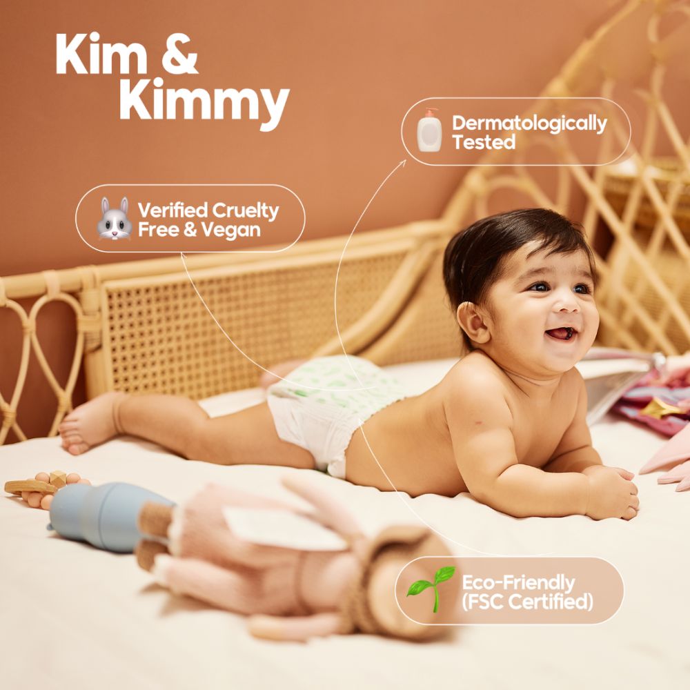 Kim & Kimmy - New Born Tape Style Diapers, Upto 5kg, 32 Pieces