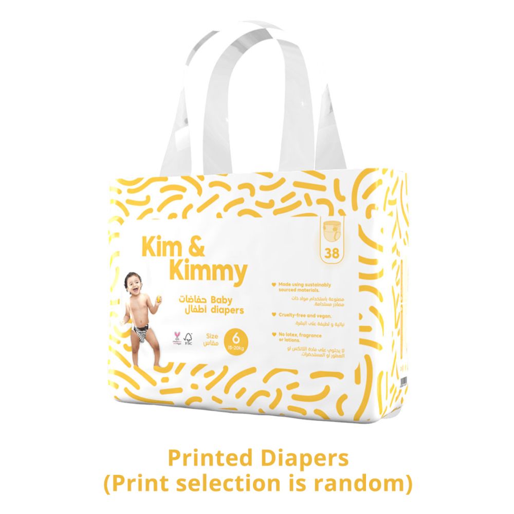 Kim & Kimmy - Size 6 Diapers, 15-20kg, 38 Pieces