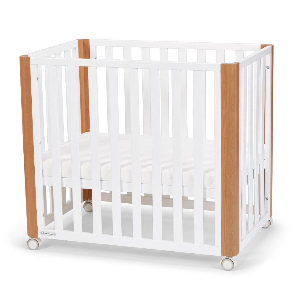 Kinderkraft Koya Wooden 4in1 Cot With Playpen Function + Mattress White-Cribs & Cots-Kinderkraft-Toycra
