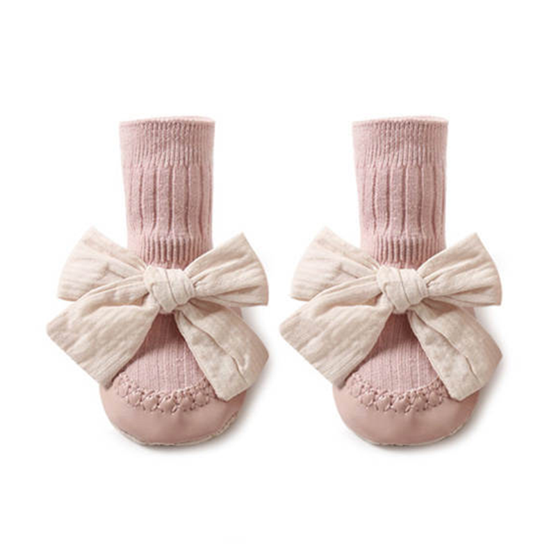 Bow Baby Socks - Korean Pink