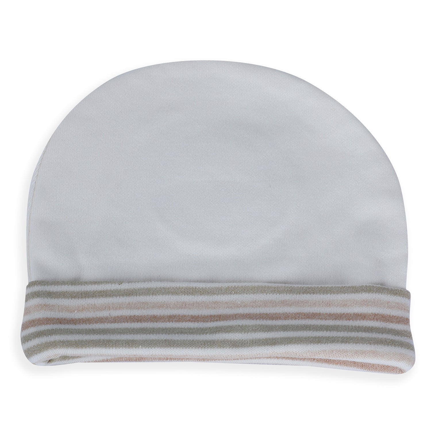 Baby Moo Forest Lion Organic Soft Cotton Cap - White