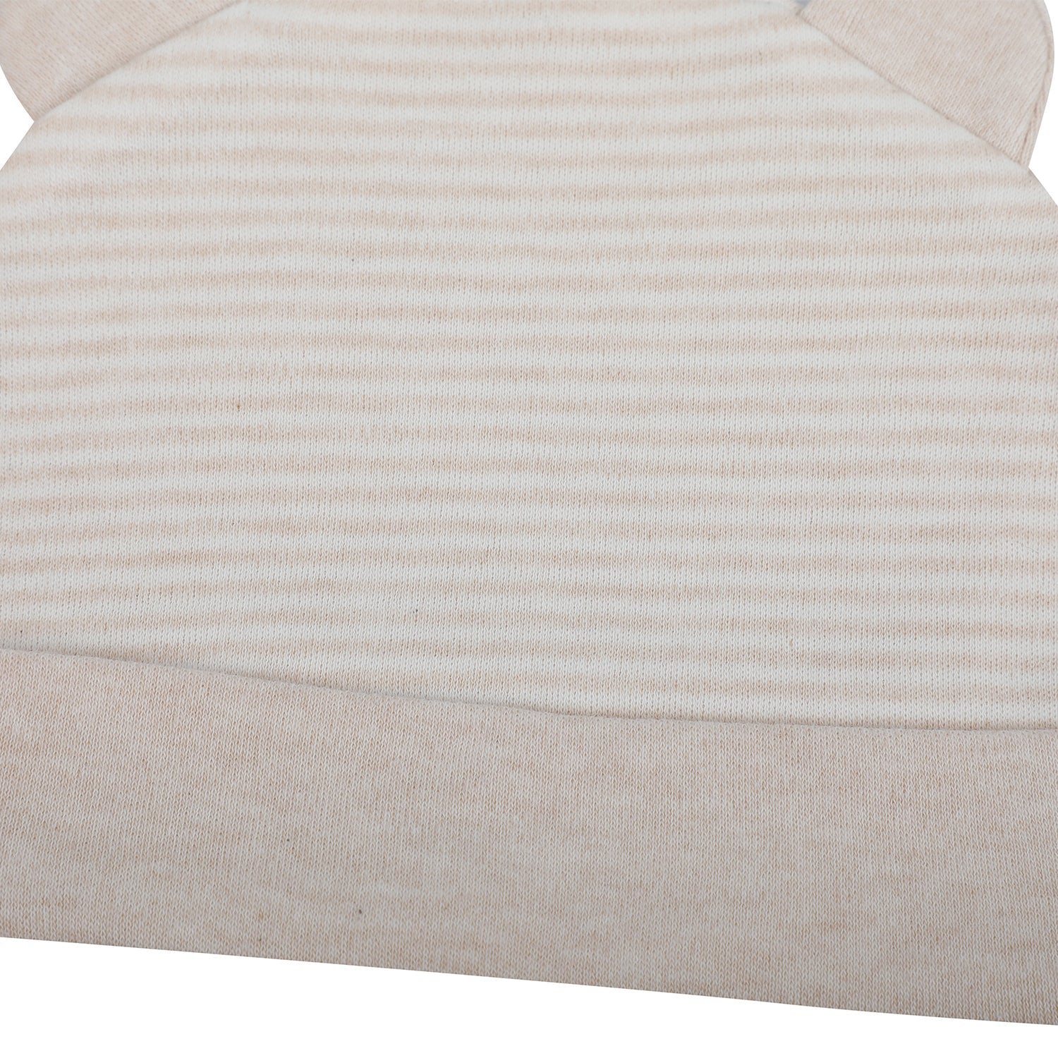 Baby Moo Striped And Plain Organic Soft Cotton Pack of 2 Caps - Grey