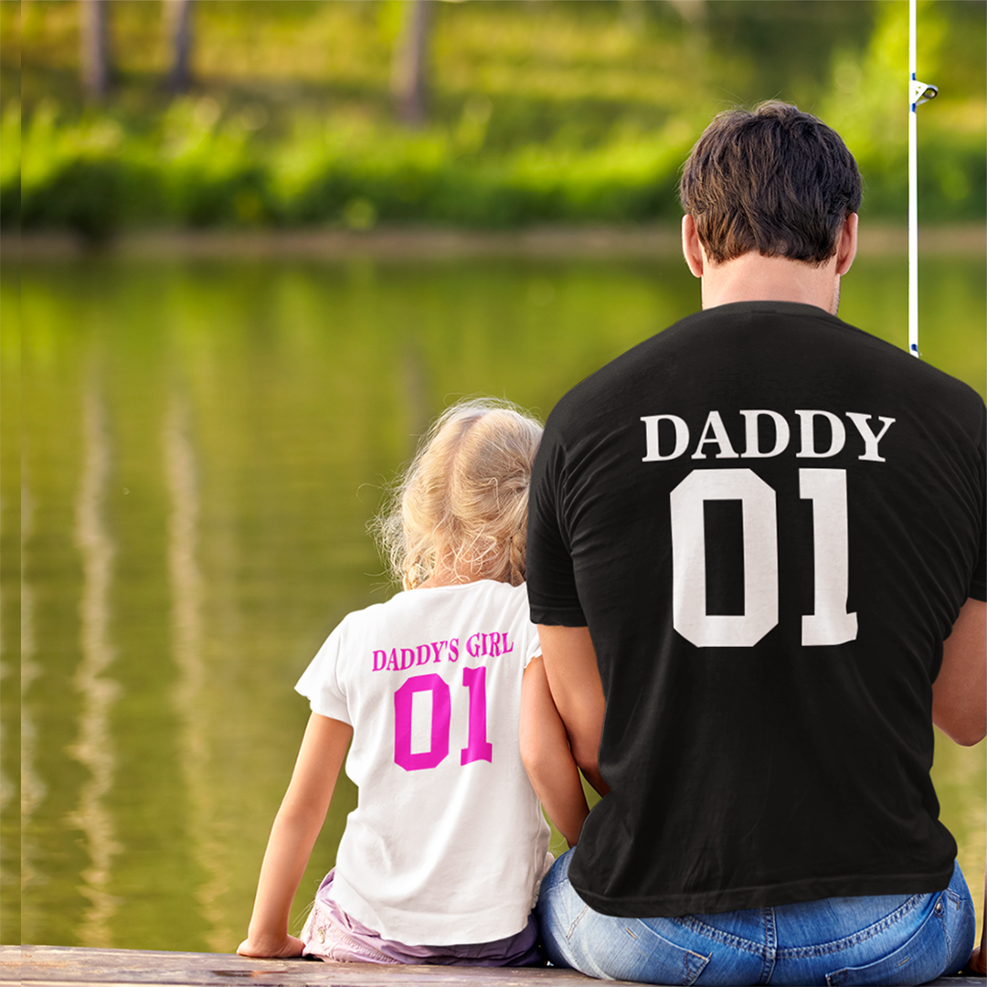 Daddy + Daddy's Girl Number Tshirt Combo