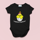 Monthly Birthday - 9 Months In 9 Months Out - Hatchling Egg - Black