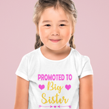 Promoted To Big Sister (Hearts & Arrow) White Tshirt