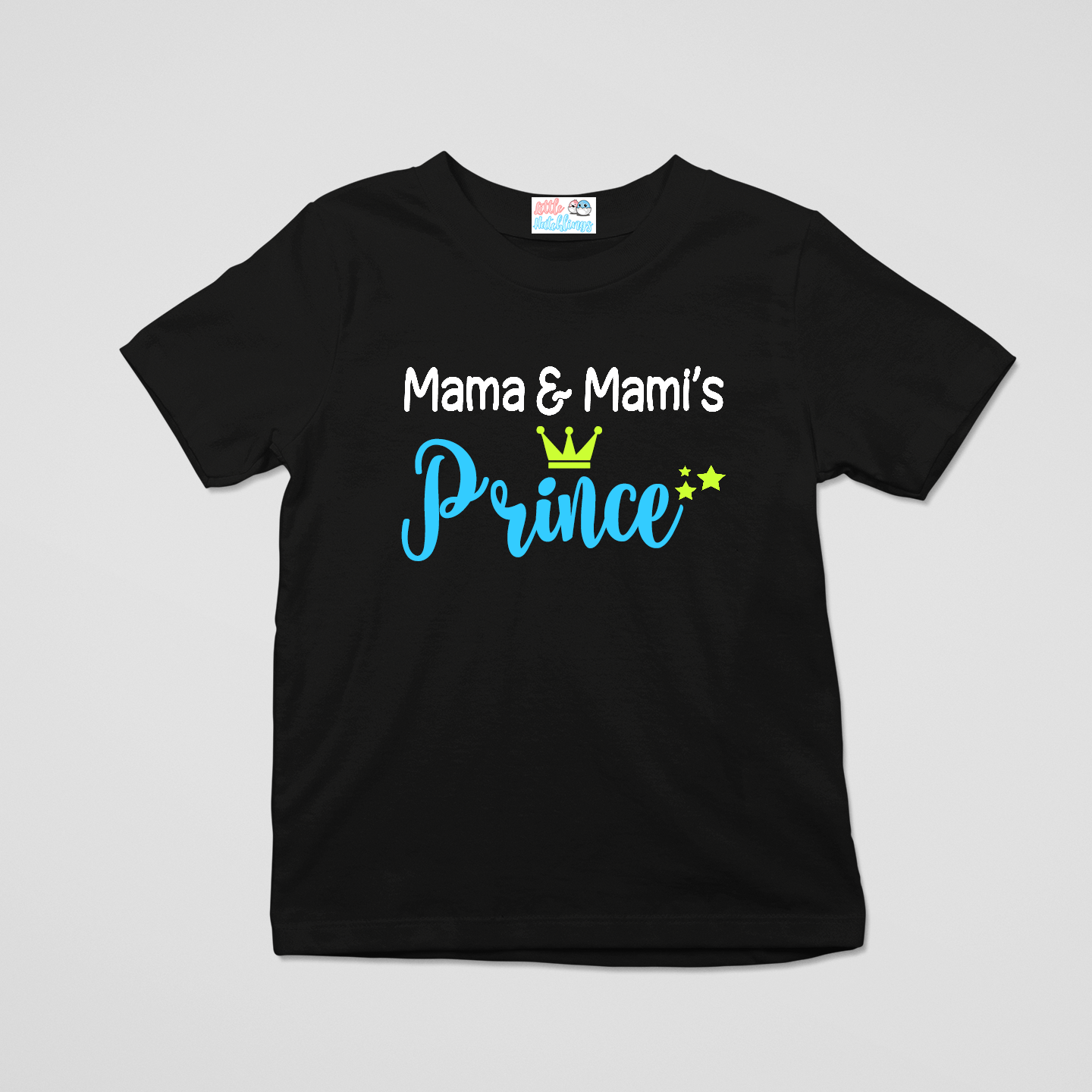 Mama and Mami's Prince Black Tshirt