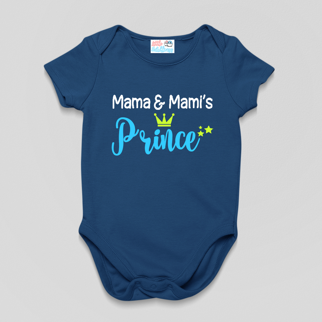 Mama And Mami's Prince Navy Blue Onesie