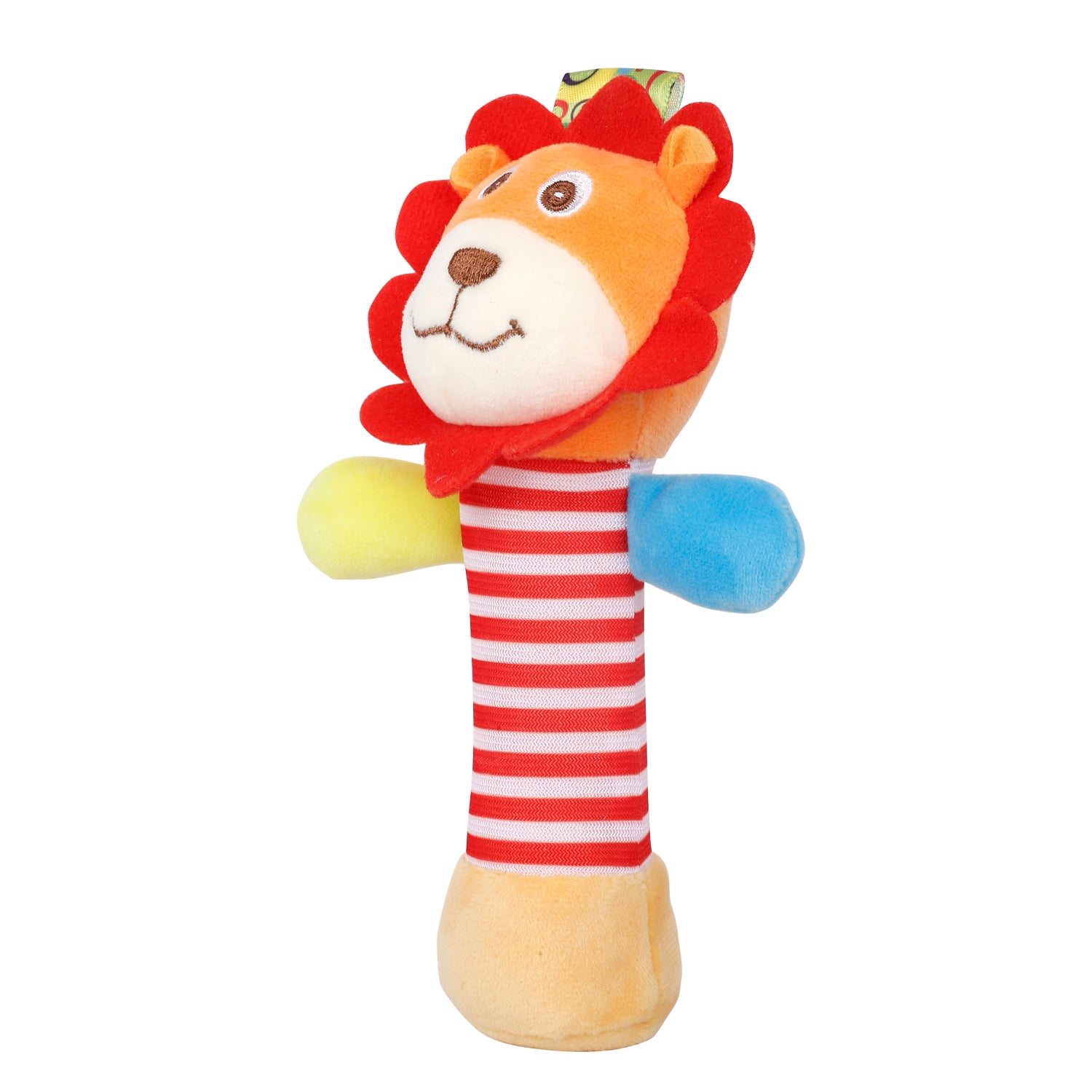 Baby Moo Lion Cub Red And Orange Handheld Rattle Toy