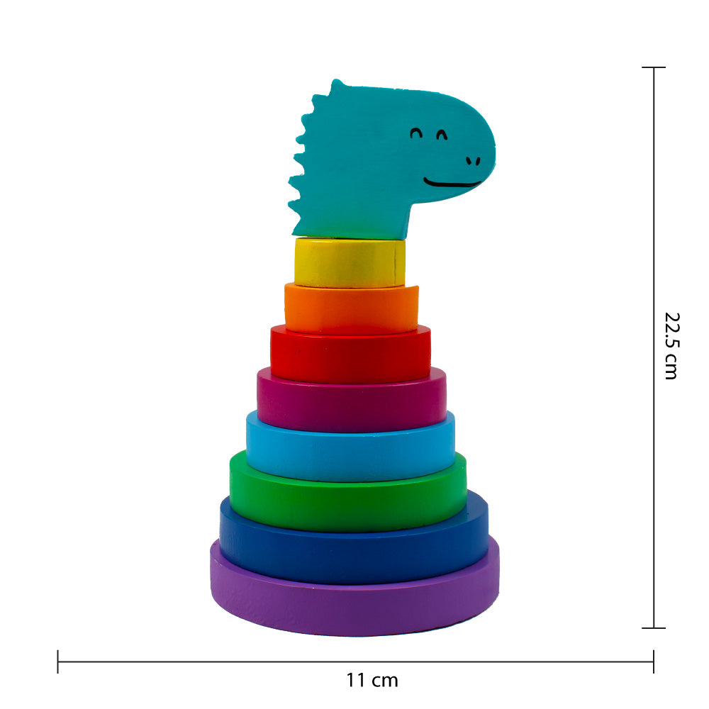 Little Jamun Combo Pack Of 2 - Dinosaur Rainbow Stacker and Ring