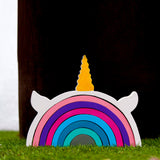 Little Jamun Magical Unicorn Rainbow Stacker With 8 Pieces