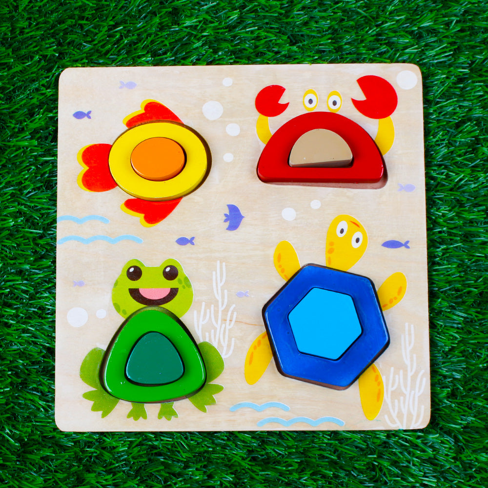 Little Jamun Sea Animals - Shape Sorter And Puzzle