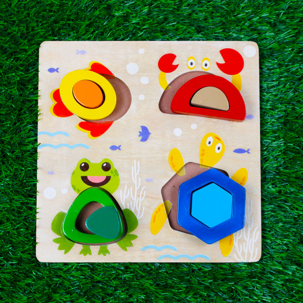 Little Jamun Sea Animals - Shape Sorter And Puzzle