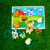 Little Jamun Farm Animals- 3 in 1 Chunky Puzzles