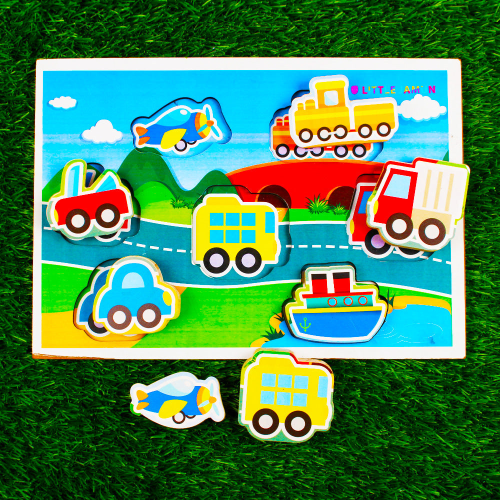 Little Jamun Transport - 3 in 1 Chunky Puzzle