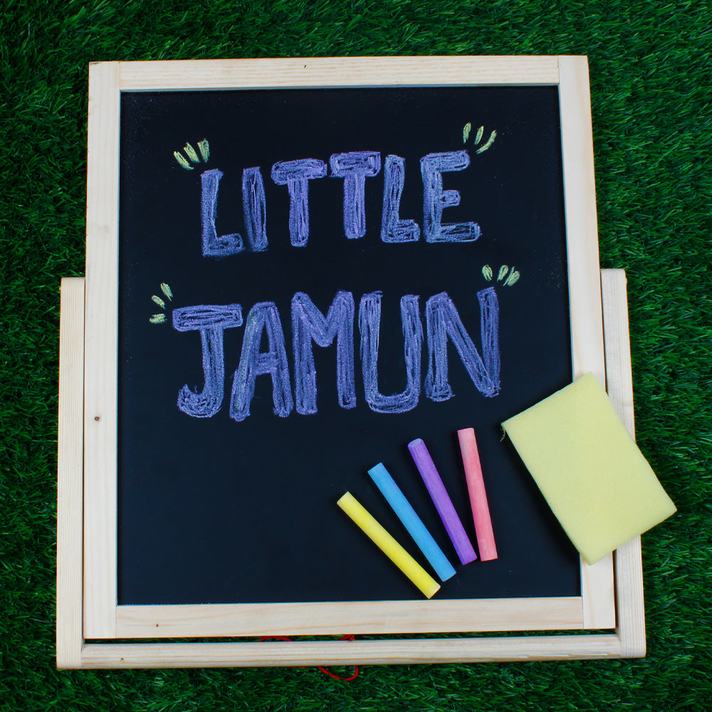 Little Jamun Magnetic White & Black Slate With Chalks
