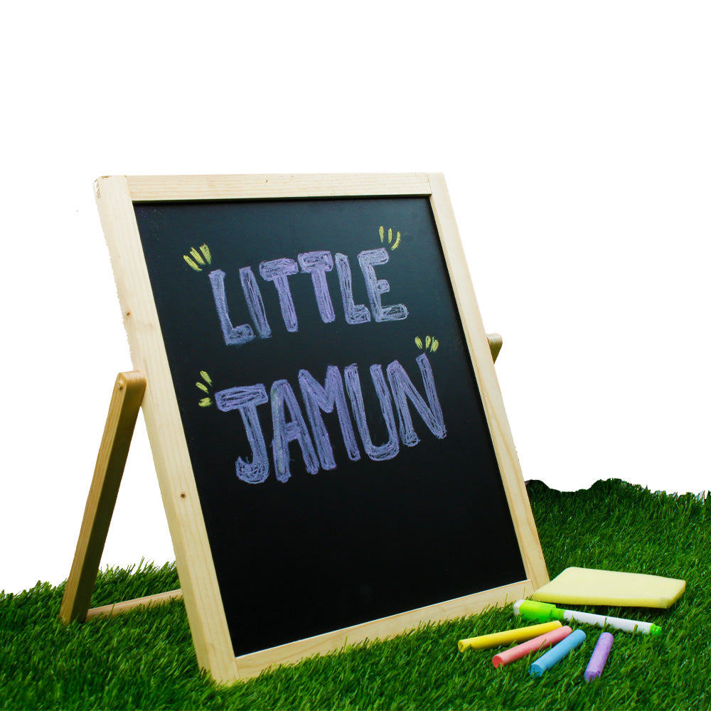 Little Jamun Magnetic White & Black Slate With Chalks