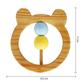 Little Jamun Combo Pack Of 2 - Teddy Wooden Rattle And Camera Wooden Rattle