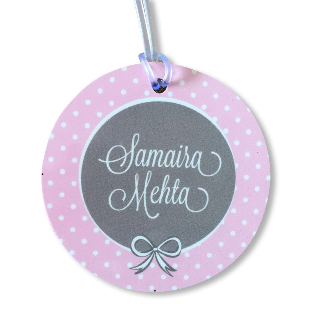 Luggage Tags- Little Lady (Round) <br> Set of 2